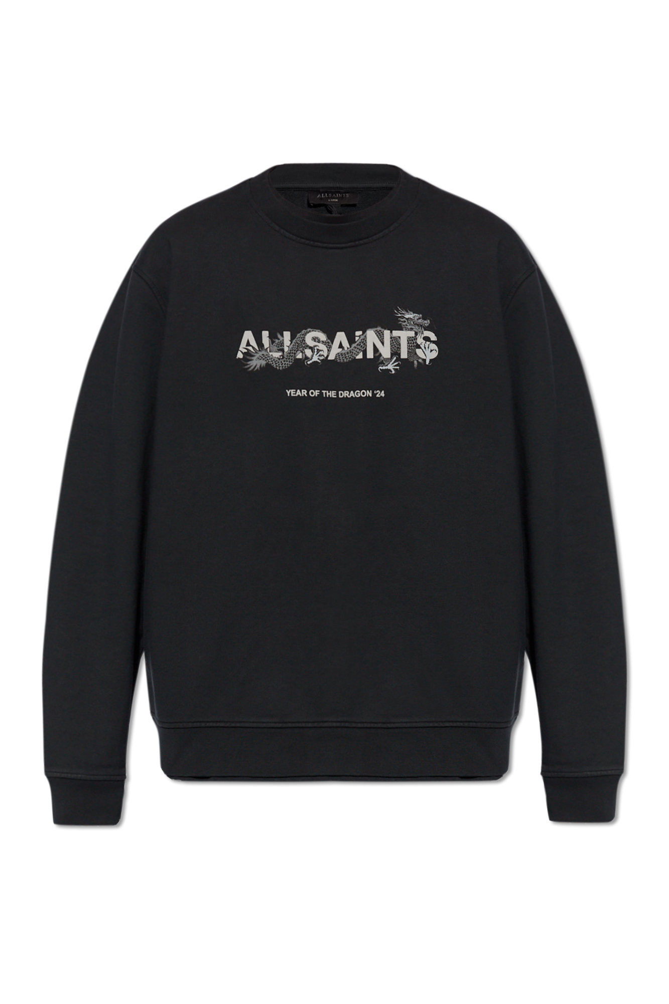 men 44 belts T Shirts - Black 'Chiao' printed sweatshirt AllSaints